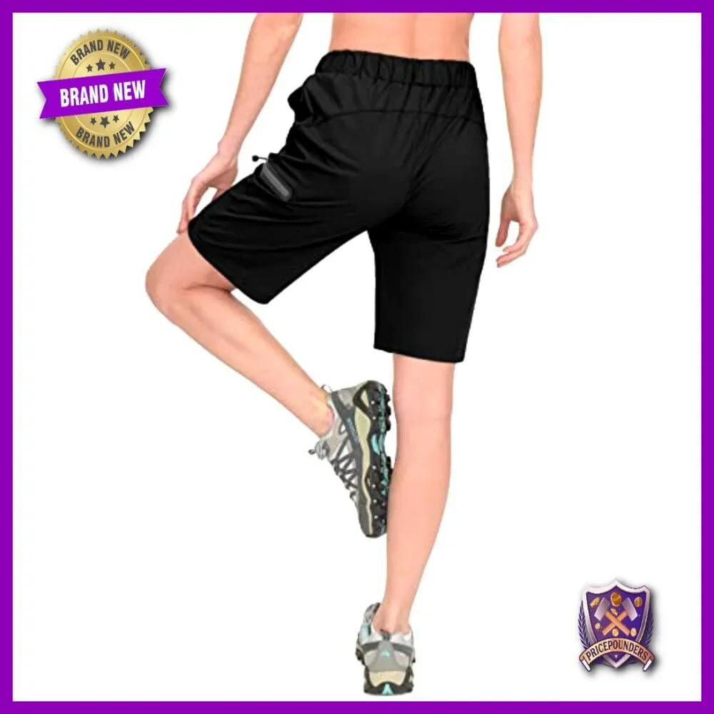 Ultra Stretch Quick Dry Lightweight Bermuda Shorts Drawstring Zipper Pocket